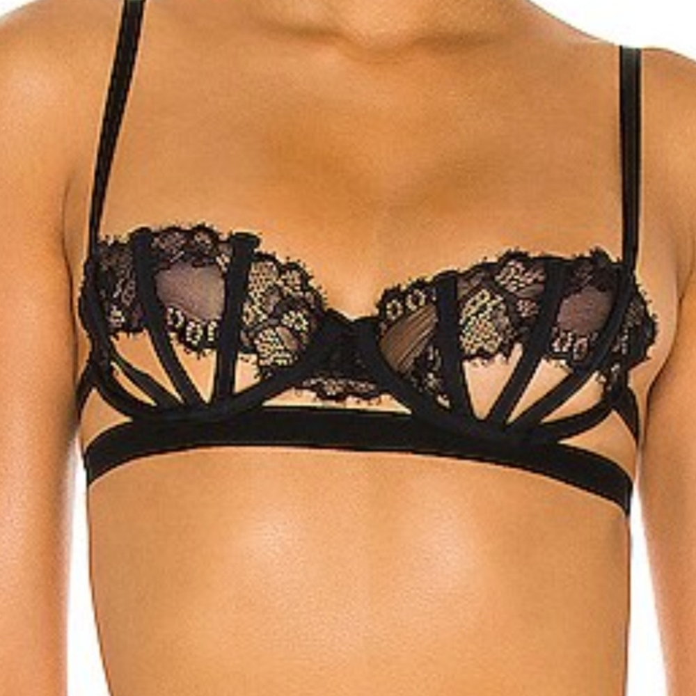 Elegant Black Lace Bralette. Thistle And Spire